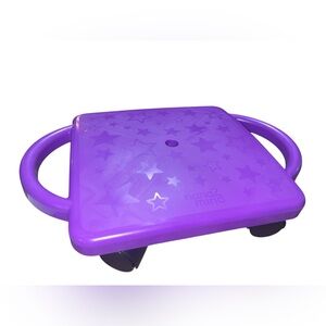 hand2mind Purple Indoor Scooter Board with Safety Handles for Kids Ages 6-12